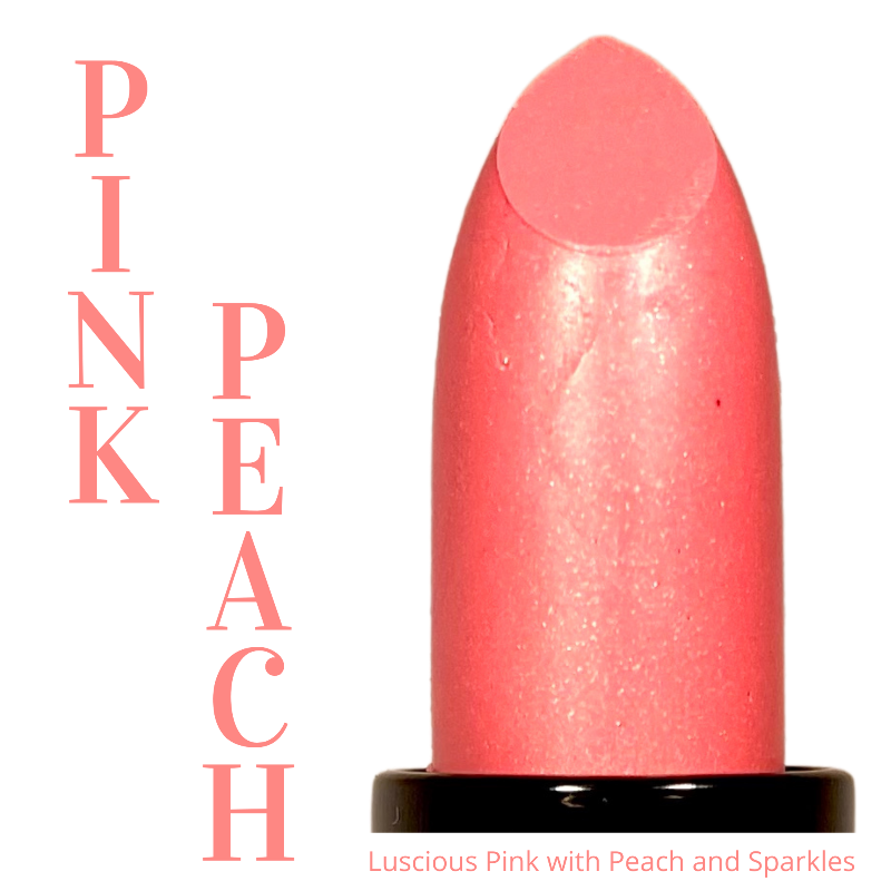 Pink Peach Lipstick - Luscious Pink with Peach and Sparkles