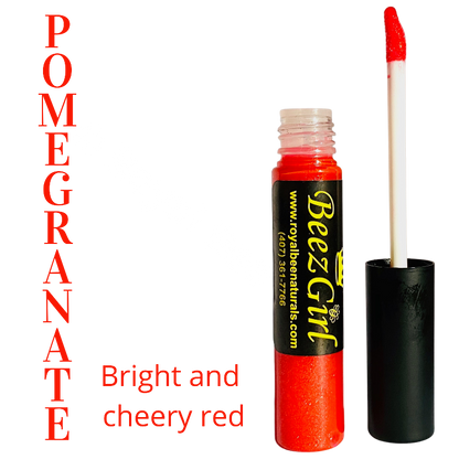 Pomegranate Lip Gloss - Bright and cheery red