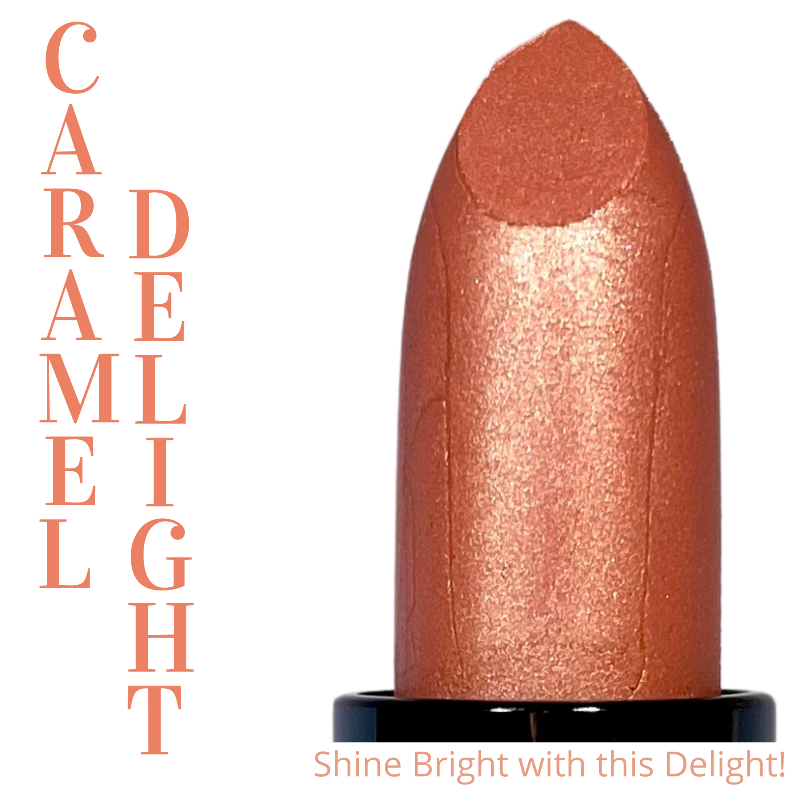 caramel Delight Lipstick- shine bright with this delight (warm sparkle tan)