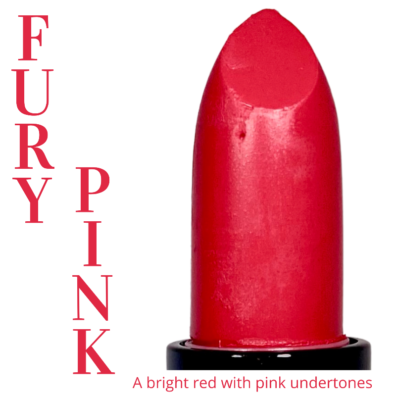 Fury Pink Lipstick - A bright red with pink undertones