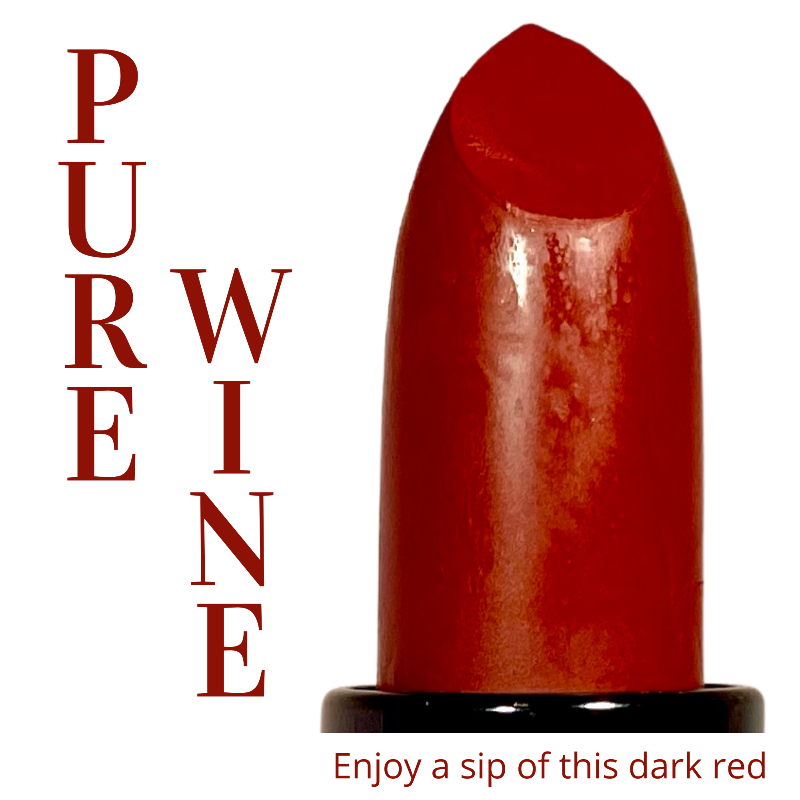 Pure Wine Lipstick - Enjoy a sip of this dark red