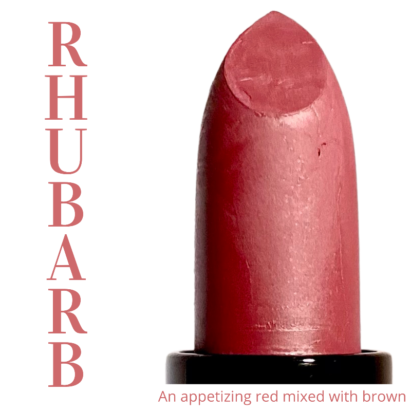Rhubarb Lipstick - An appetizing red mixed with brown