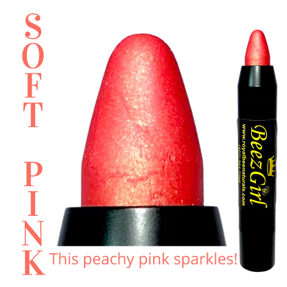 Soft Pink Lip Pencil - This peachy pink sparkles!